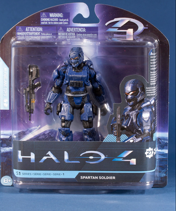 Halo 4 Spartan Soldier Blue Action Figure Series 1 Images at Mighty