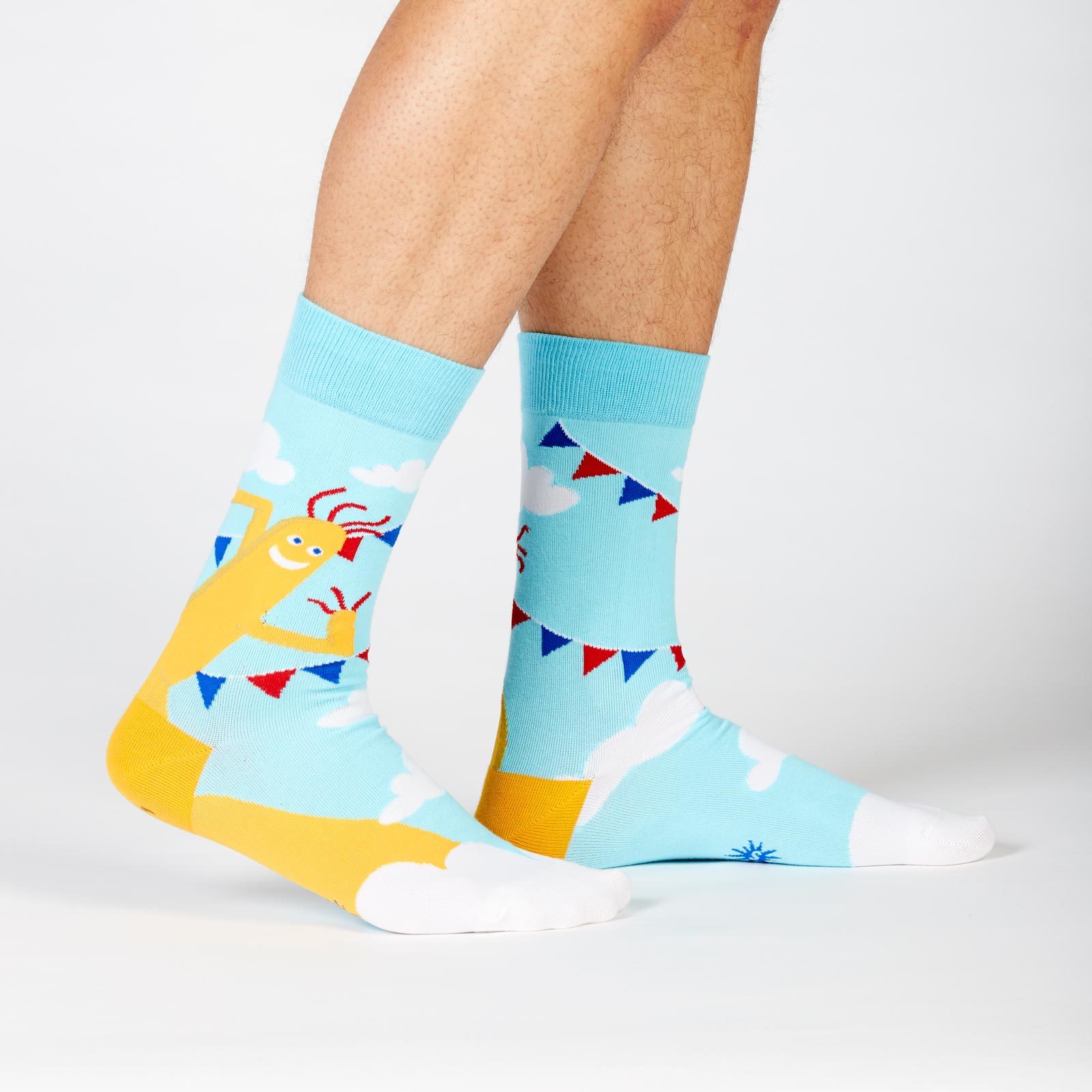 SOCK it to Me: Men's - The Ecstacy Of Mr. Wavy Arms Crew Socks image