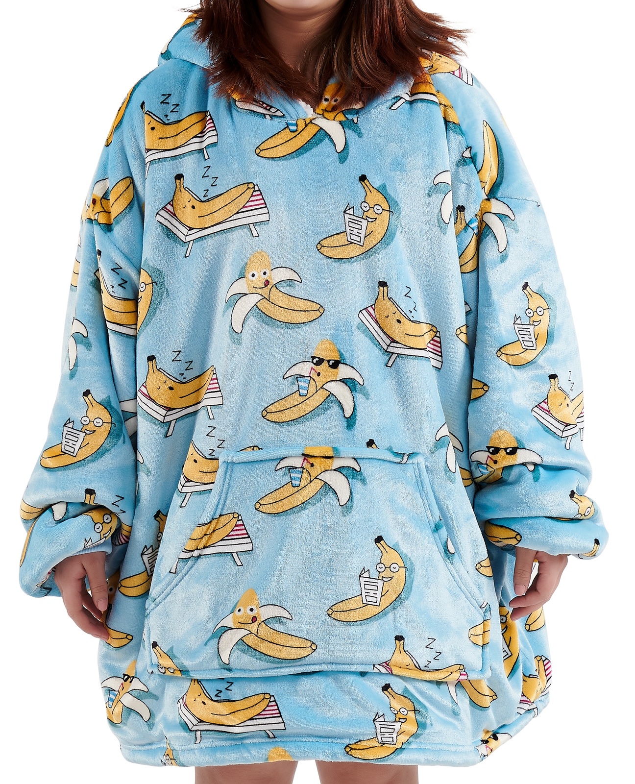 Ovela: Reversible Printed Cuddle Hoodie Blanket - Banana Boat | at Mighty  Ape NZ