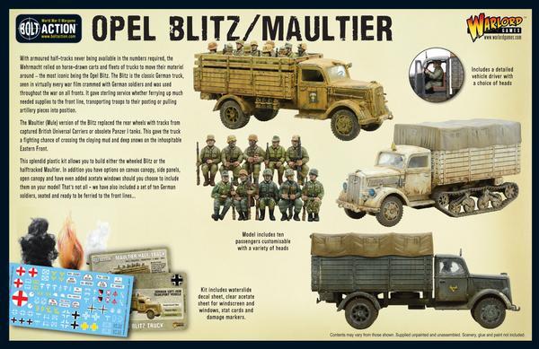 Bolt Action - German Army Opel Blitz & Maultier image