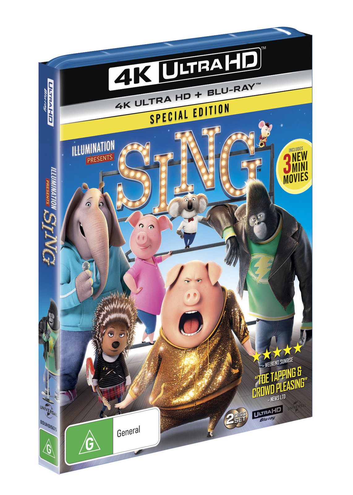 Sing on Blu-ray, UHD Blu-ray