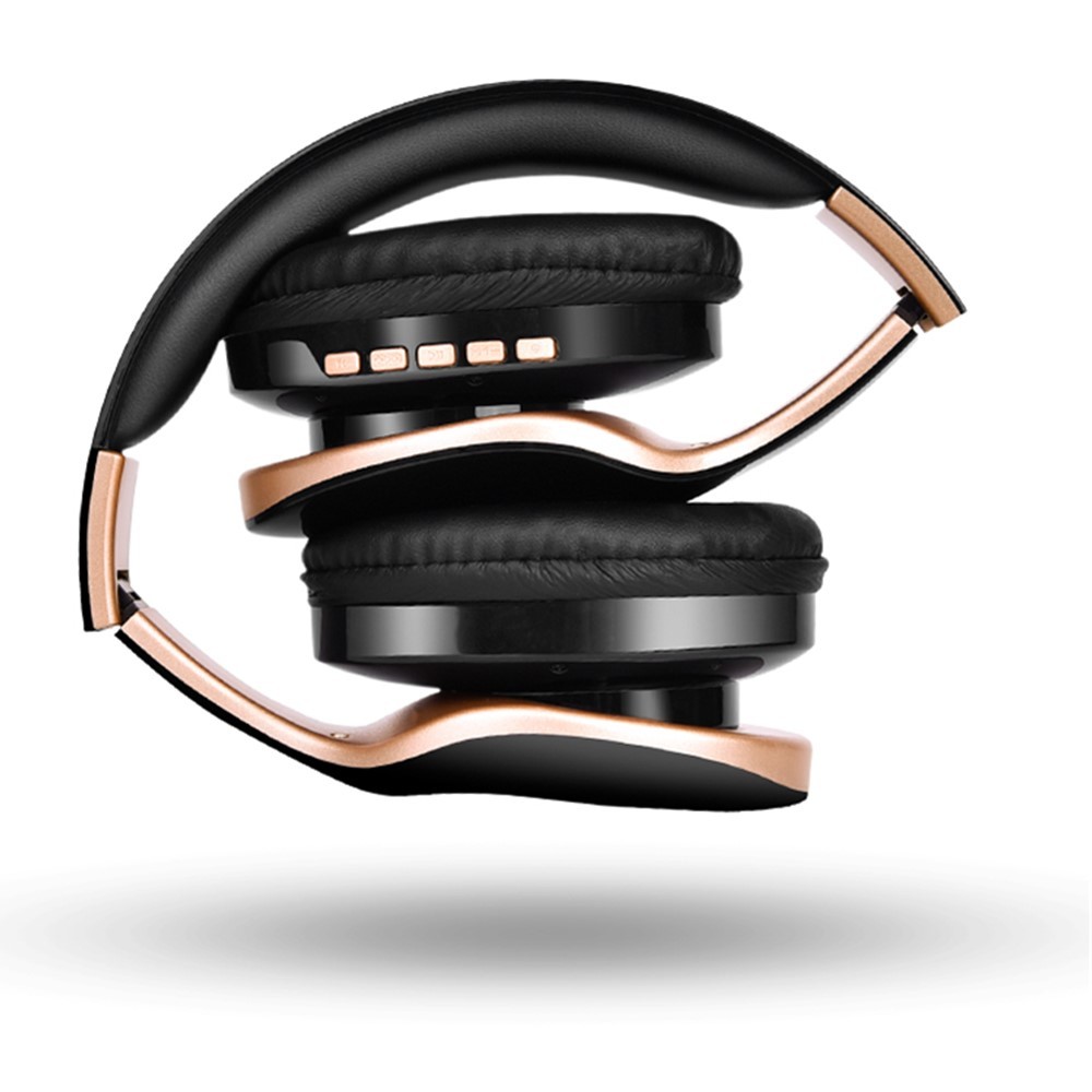 Ape Basics: Foldable Noise Isolating Over-Ear Bluetooth Headphones With Mic - Black