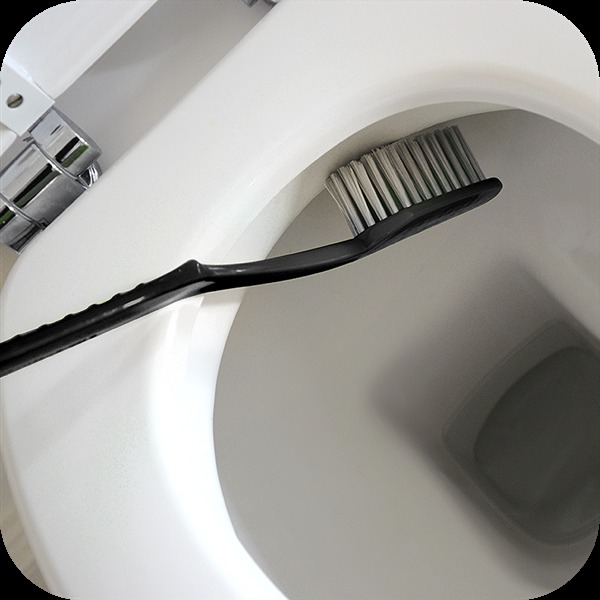 Jumbo Toothbrush Toilet Brush - (Black)