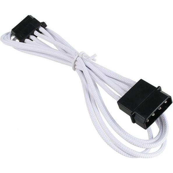 BitFenix Sleeved 4-Pin Molex Male-Female Extension Cable 45cm - White/Black