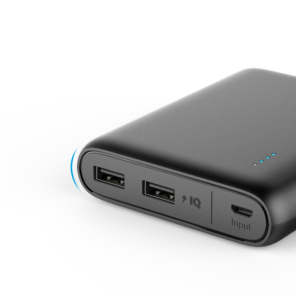 ANKER: PowerCore 13000mAh with 2x PowerIQ 2.4A ports - Black