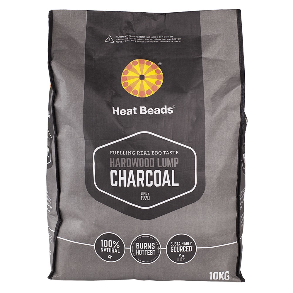 Heat Beads 10kg Hardwood Lump BBQ Charcoal Briquettes image