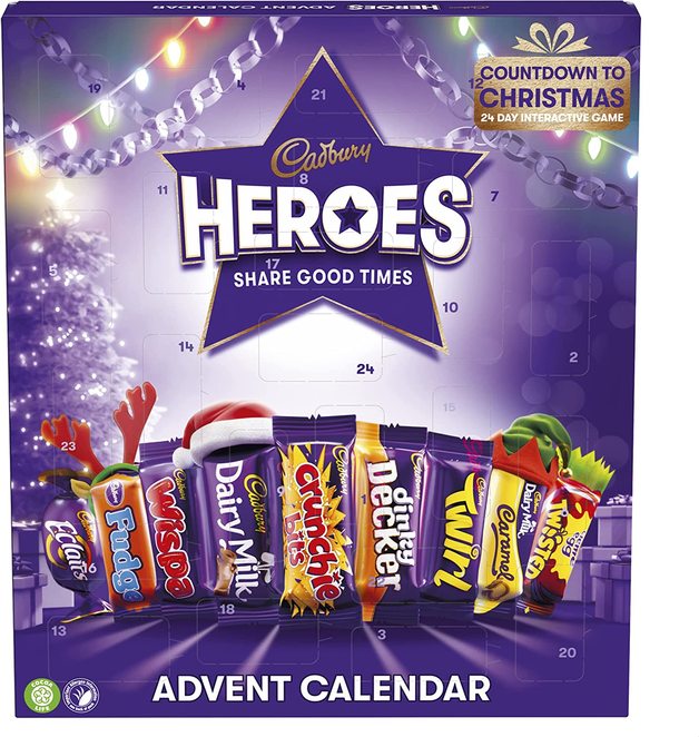 Cadbury Heroes Premium Advent Calendar 230g at Mighty Ape NZ