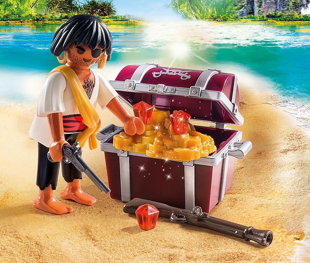 Playmobil - Pirate with Treasure Chest (9358) image