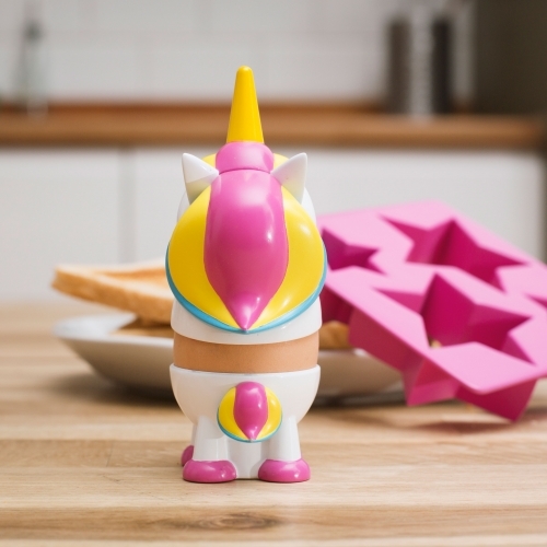 Unicorn Egg Cup and Star Toast Cutter Set