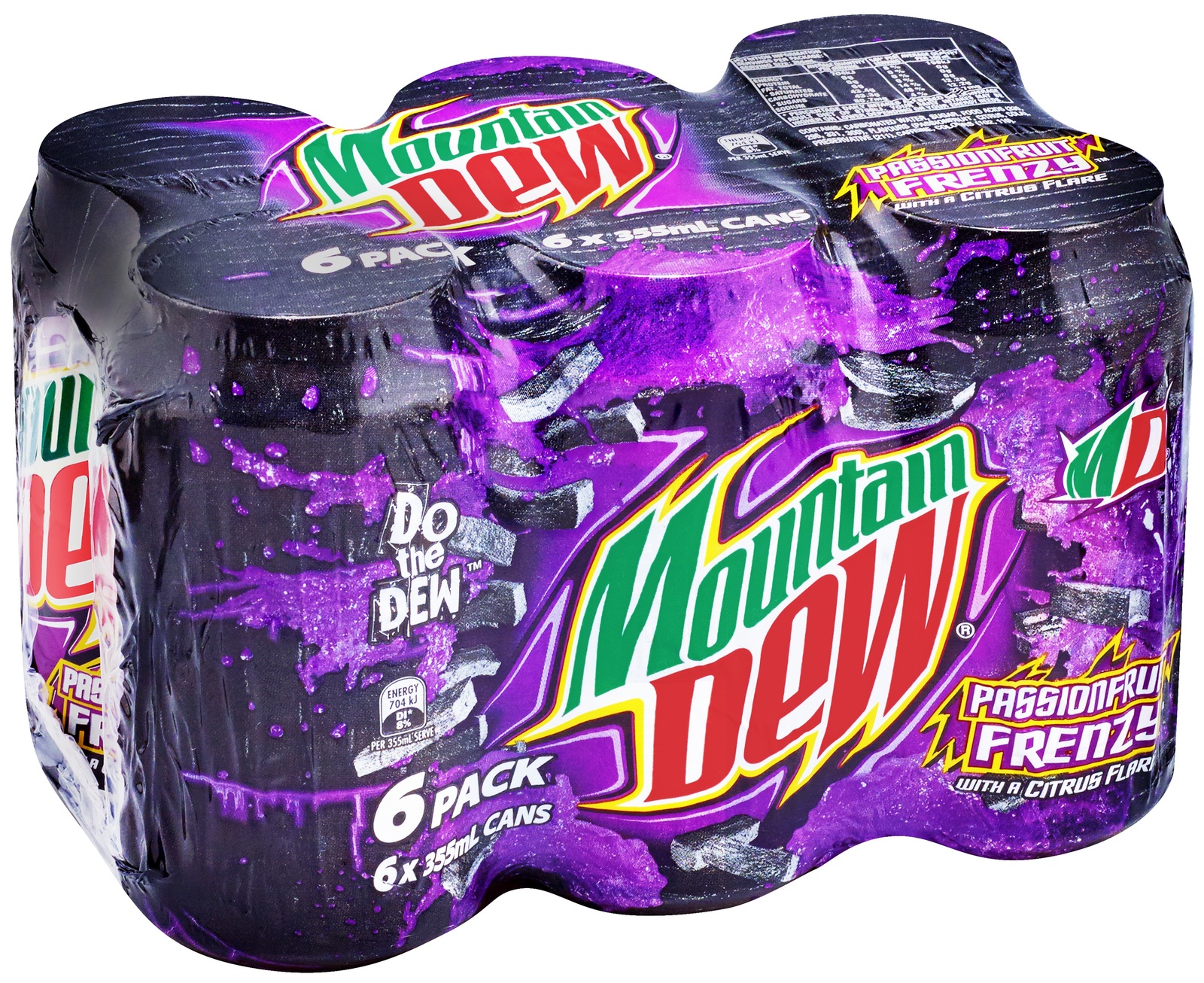 Mountain Dew Passionfruit Cans 355ml 24pk image