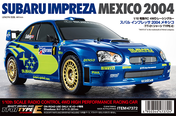 TAMIYA 1/10 Subaru Impreza Mexico 2004 - TT01E - Assembly kit