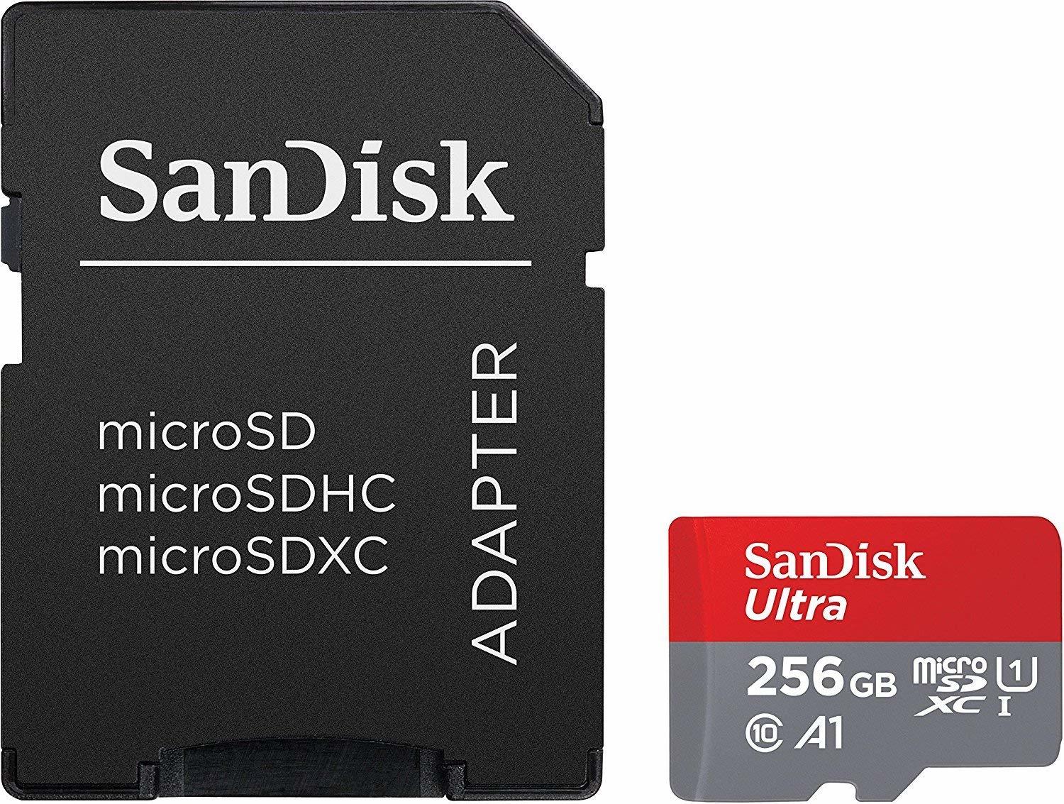 256GB SanDisk Ultra MicroSDXC UHS-I Memory Card with Adapter