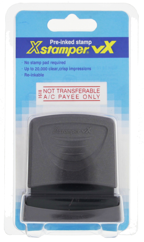 X-Stamper Not Transferrable Red