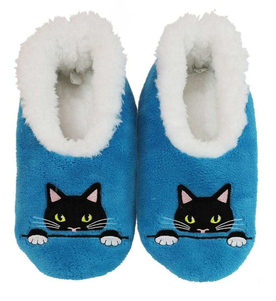 Slumbies Peek-A-Boo Cat Pairables Slippers (L)