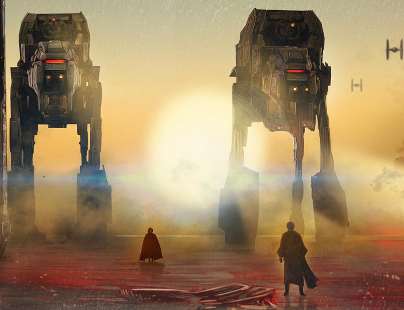 Star Wars: Crait Showdown by Rich Davies - Lithograph Art Print image