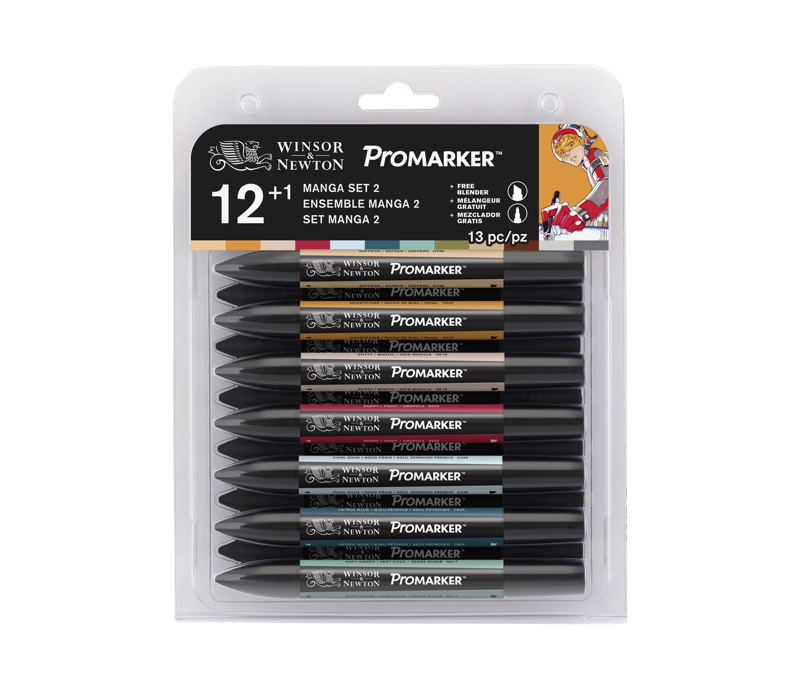 Winsor & Newton Promarker Manga Expansion Set 2 (12+1) image