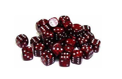 Chessex: D6 Speckled Cube Set (12mm) - Silver Volcano image