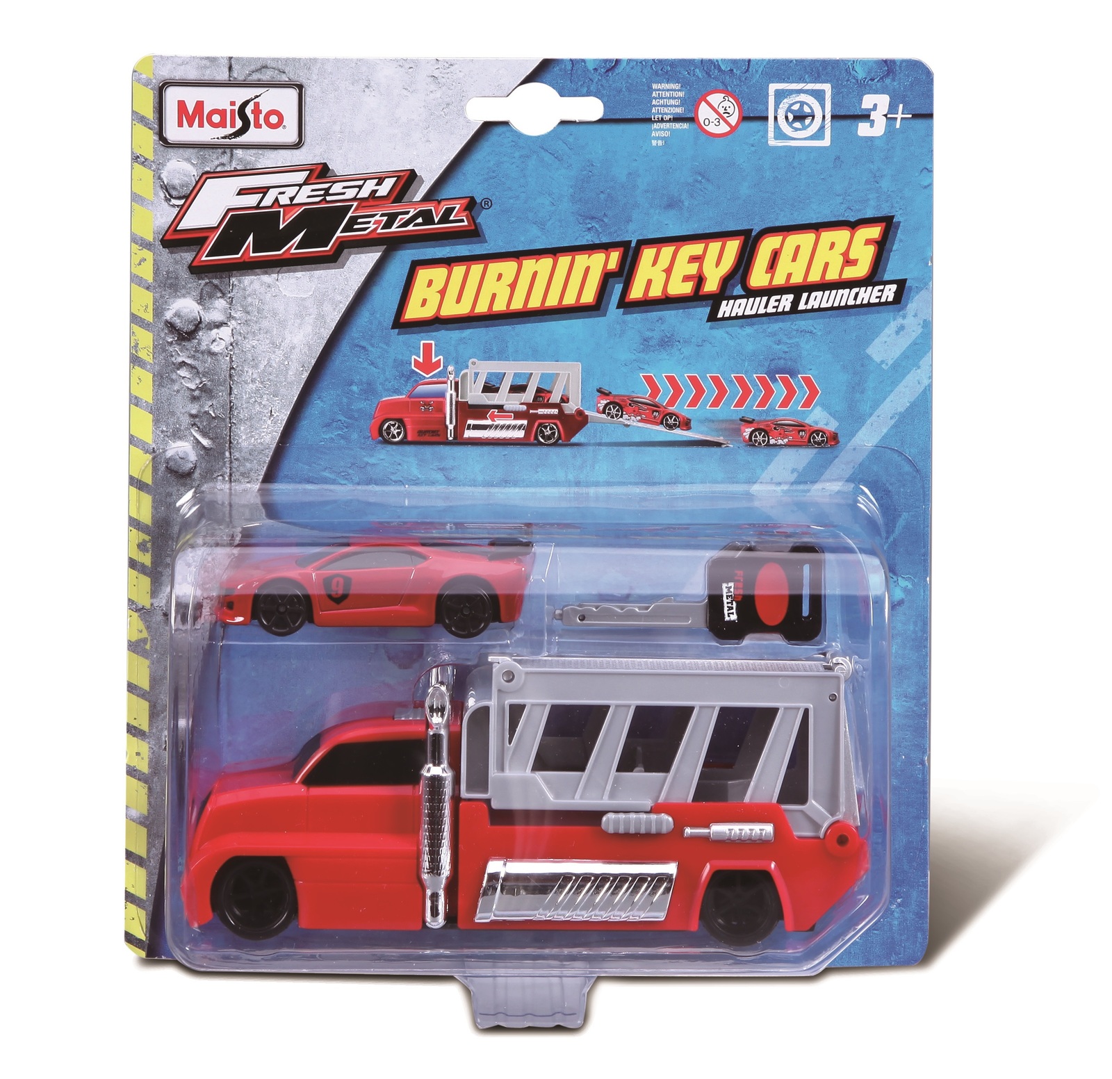 Maisto: Burnin' Key Cars - Hauler Launcher Set