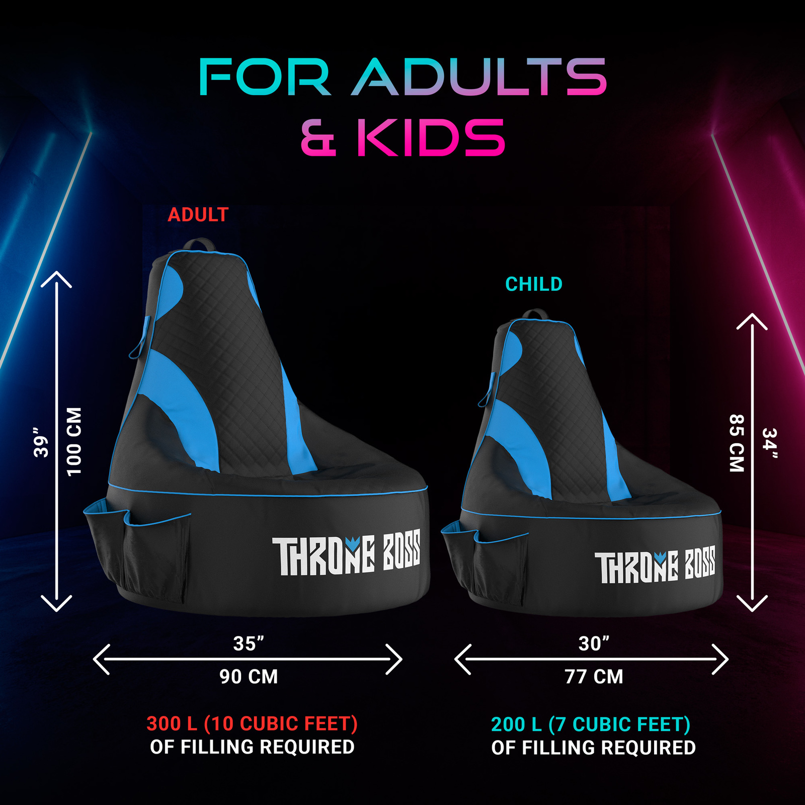 Throne Boss Gaming Bean Bag Chair InStock Buy Now at Mighty Ape NZ