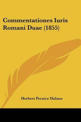 Commentationes Iuris Romani Duae (1855) image