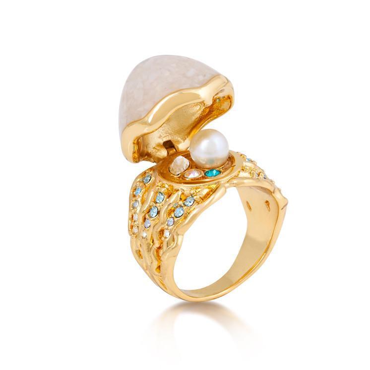 Disney Ariel Ring Yellow Gold Women S At Mighty Ape Nz