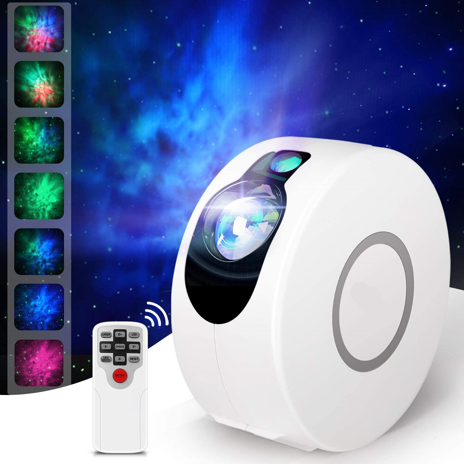 Star Night Light Galaxy Projection - White image