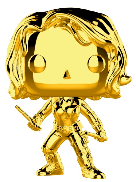 Black Widow Gold Chrome Pop! Vinyl Figure image