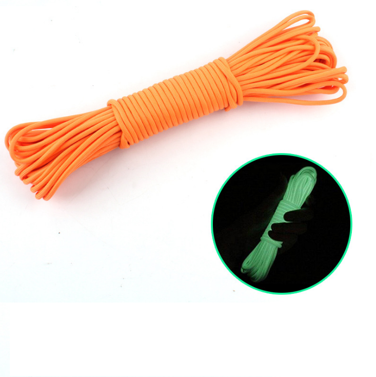 Outdoor Luminous Glow Camping Tent Rope 20M - Orange image