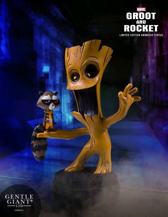 Groot & Rocket - Animated Statue image