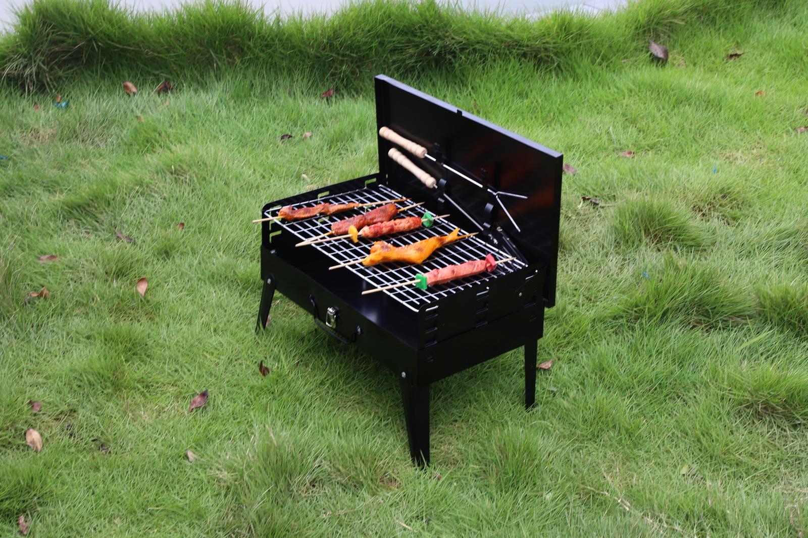 Premium Foldable Portable Charcoal BBQ with Cover and Tools image