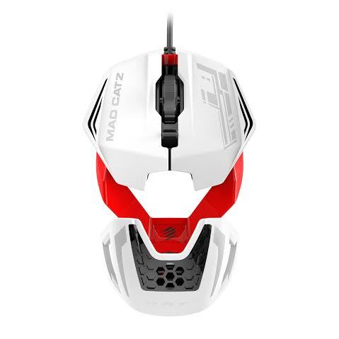Mad Catz RAT 1 Gaming Mouse (White and Red) for PC Games image