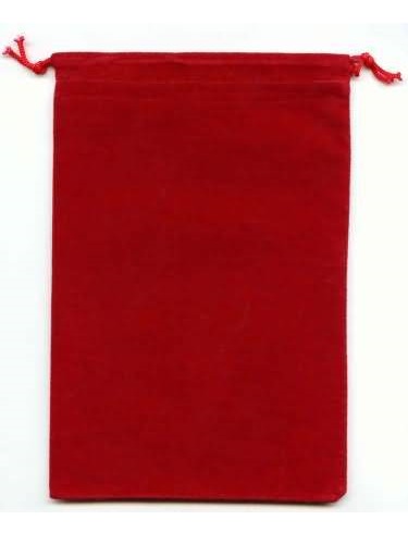 Suede Cloth Dice Bag (Large, Red)