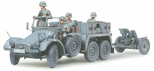 Tamiya 1/35 Krupp Towing Truck W/37mm Pak - Model Kit image