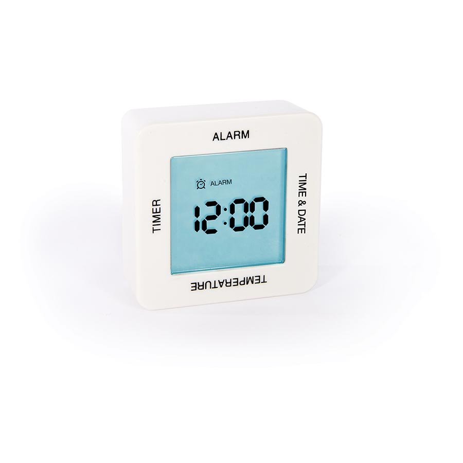 Rotate Me: 4 Function Alarm Clock - White image