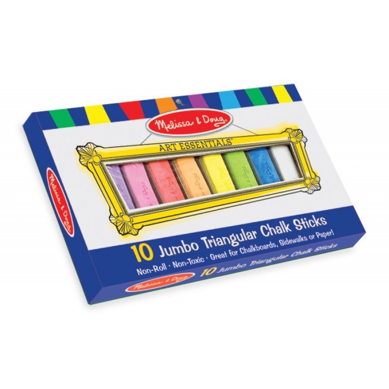 Melissa & Doug: 10 Jumbo Triangular Chalk Sticks image
