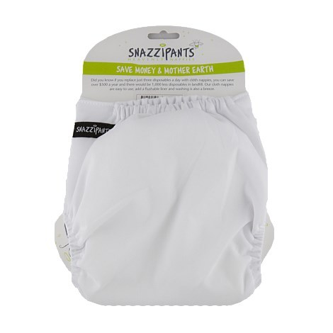 Snazzipants Pocket Reusable Nappy - White