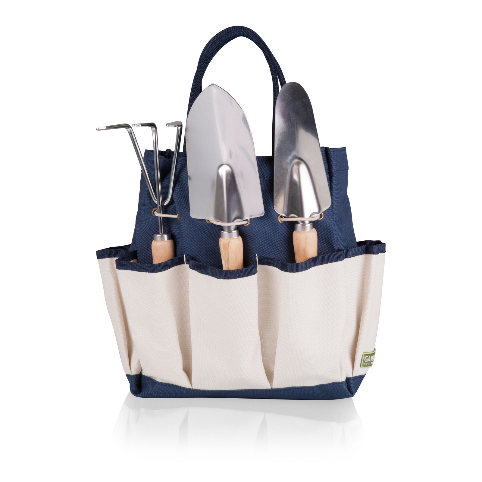 Picnic Time: Garden Tote with Tools (Navy & Beige) image