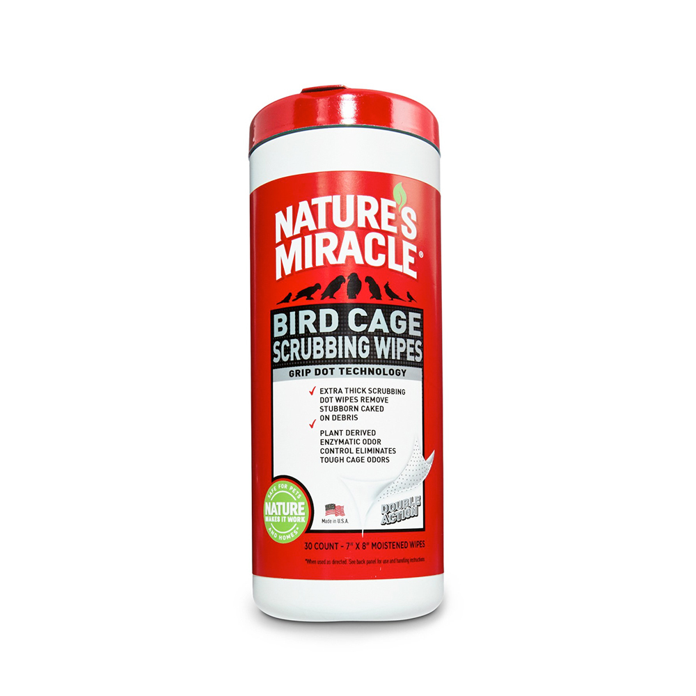 Natures Miracle: Bird Cage Scrubbing Wipes 30's image