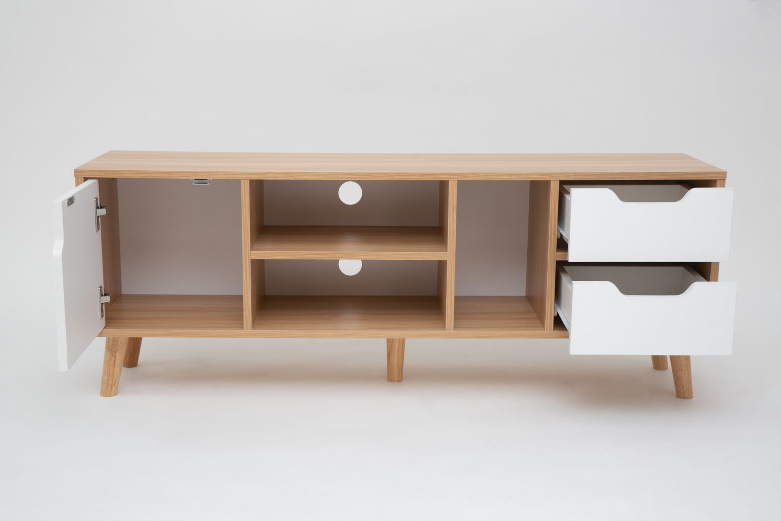Nox Entertainment Unit - White & Wood image