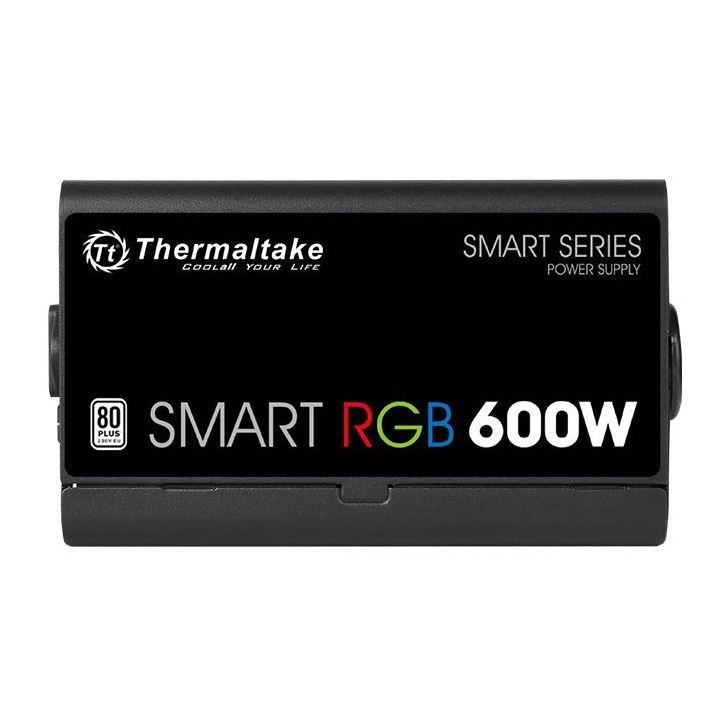 600W Thermaltake: Smart RGB Power PSU - 80 Plus; Non Modular; Fan Hub image