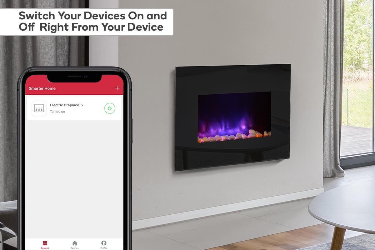 Buy Kogan SmarterHome 2000W MultiColour Flame Effect Smart Heater at