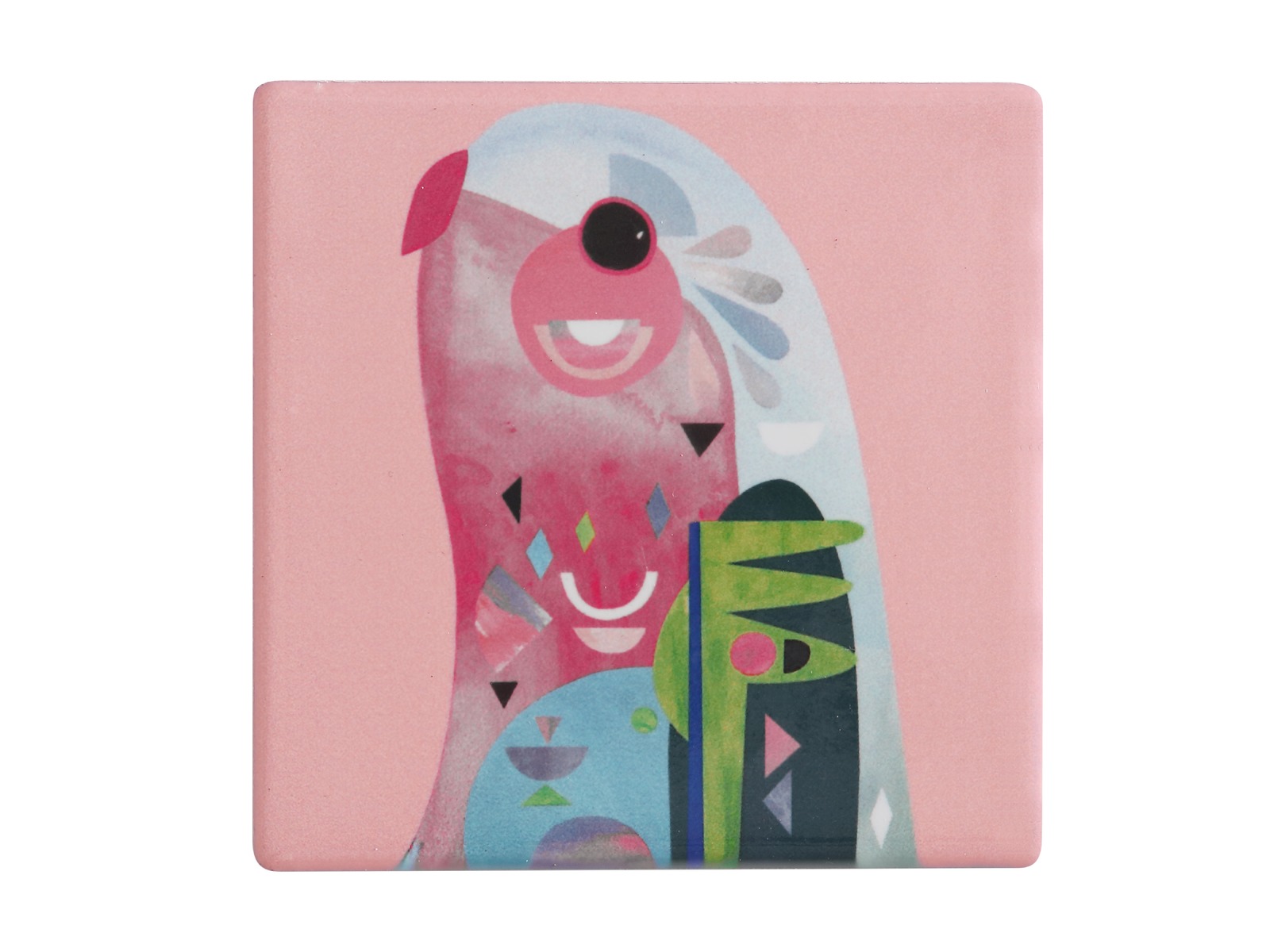 Maxwell & Williams: Pete Cromer Ceramic Square Tile Coaster - Parrot (9.5cm) image