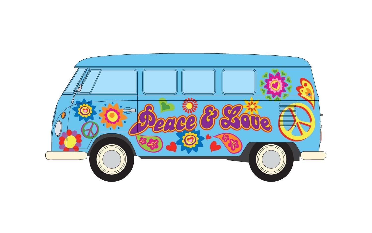 Corgi: 1/43 VW Camper "Peace, Love and Freedom" image