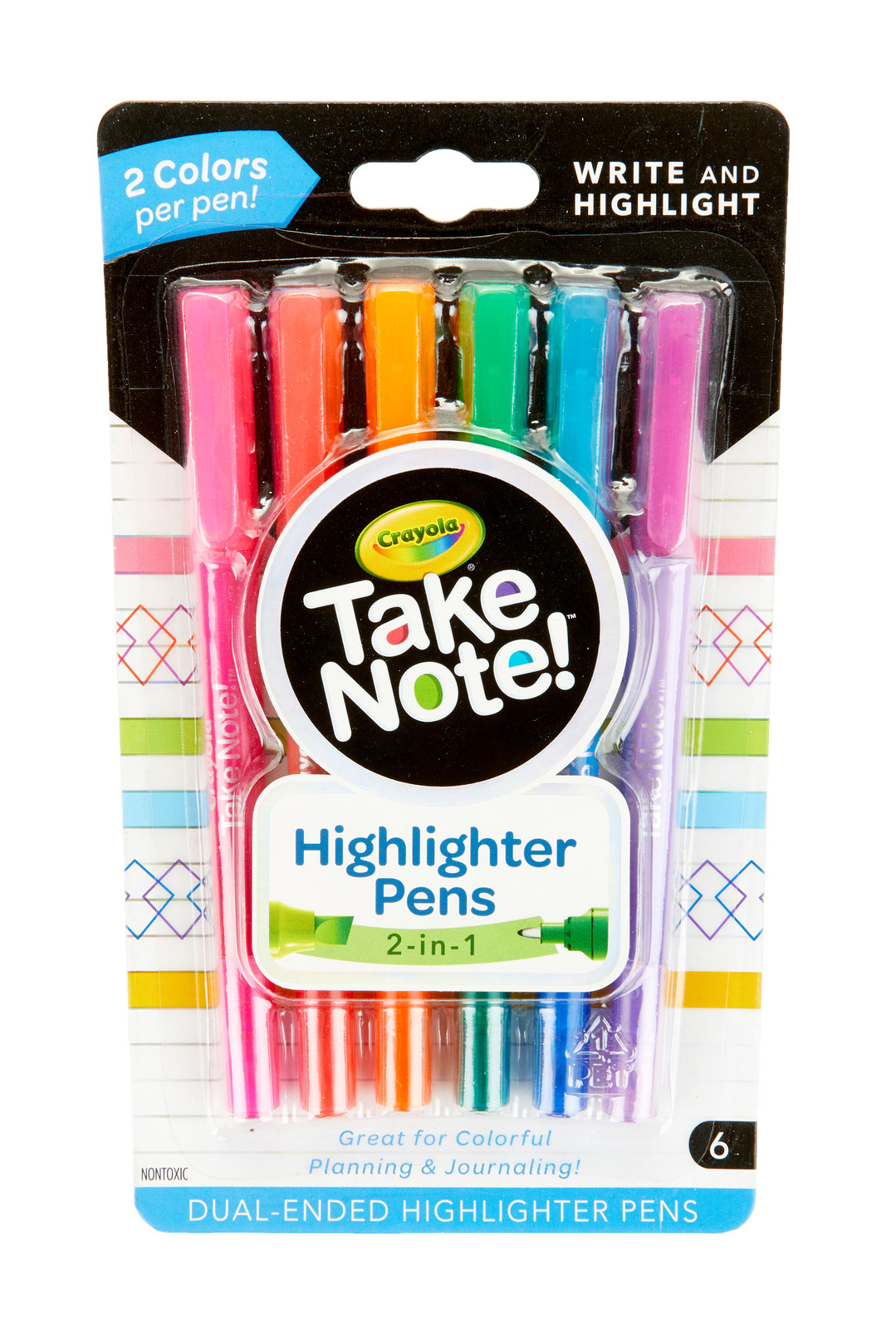 Crayola: Take Note - Dual-Ended Highlighter Pens (6 Pack)