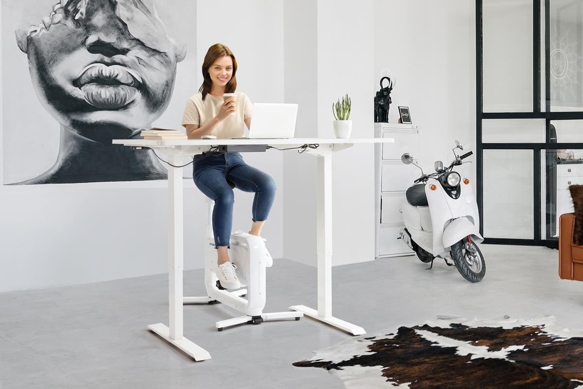Buy Fortis Home & Office Under Desk Exercise Bike (White) at Mighty Ape NZ