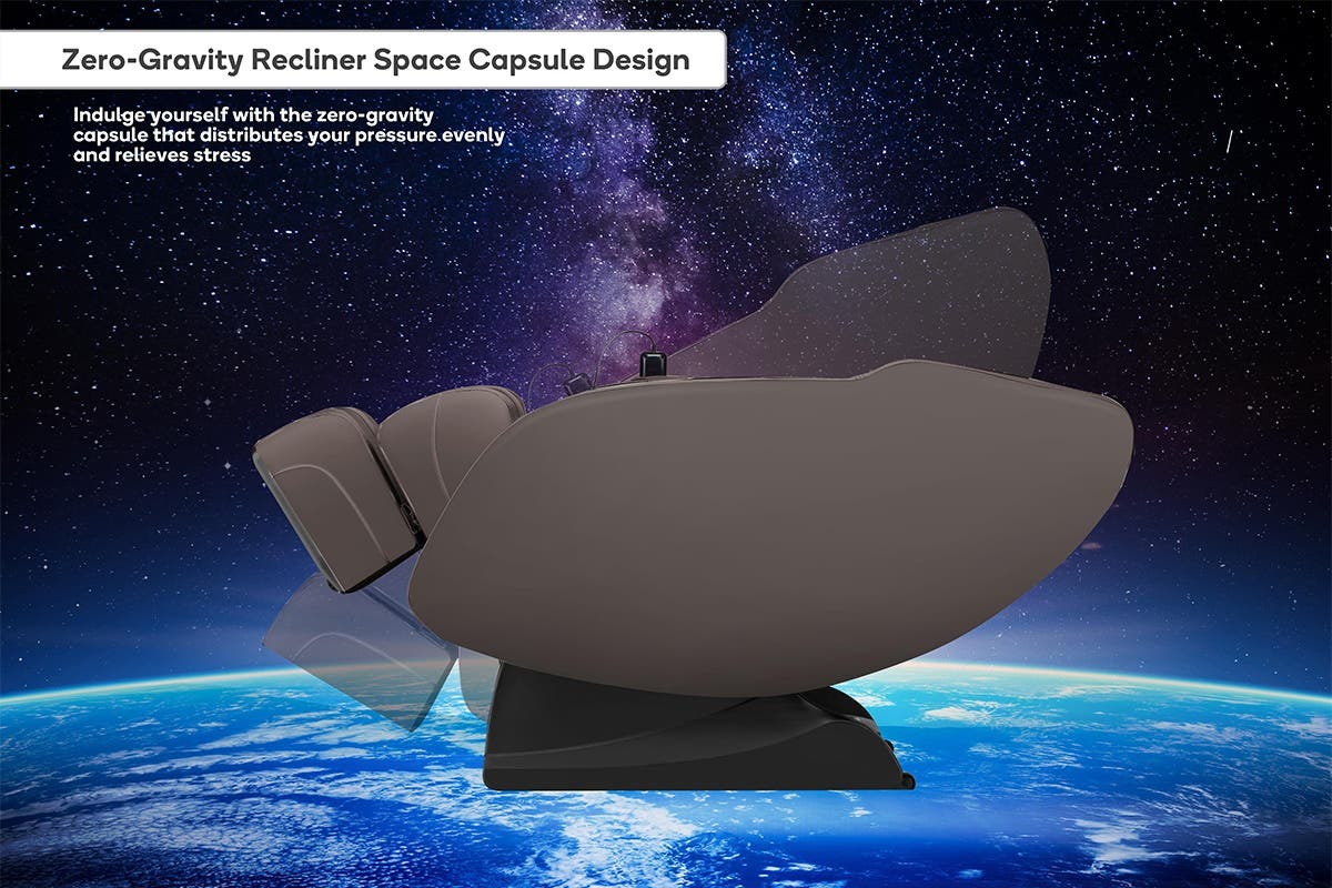 Kogan S1 ZeroGravity Heated Shiatsu Massage Recliner Chair (Brown