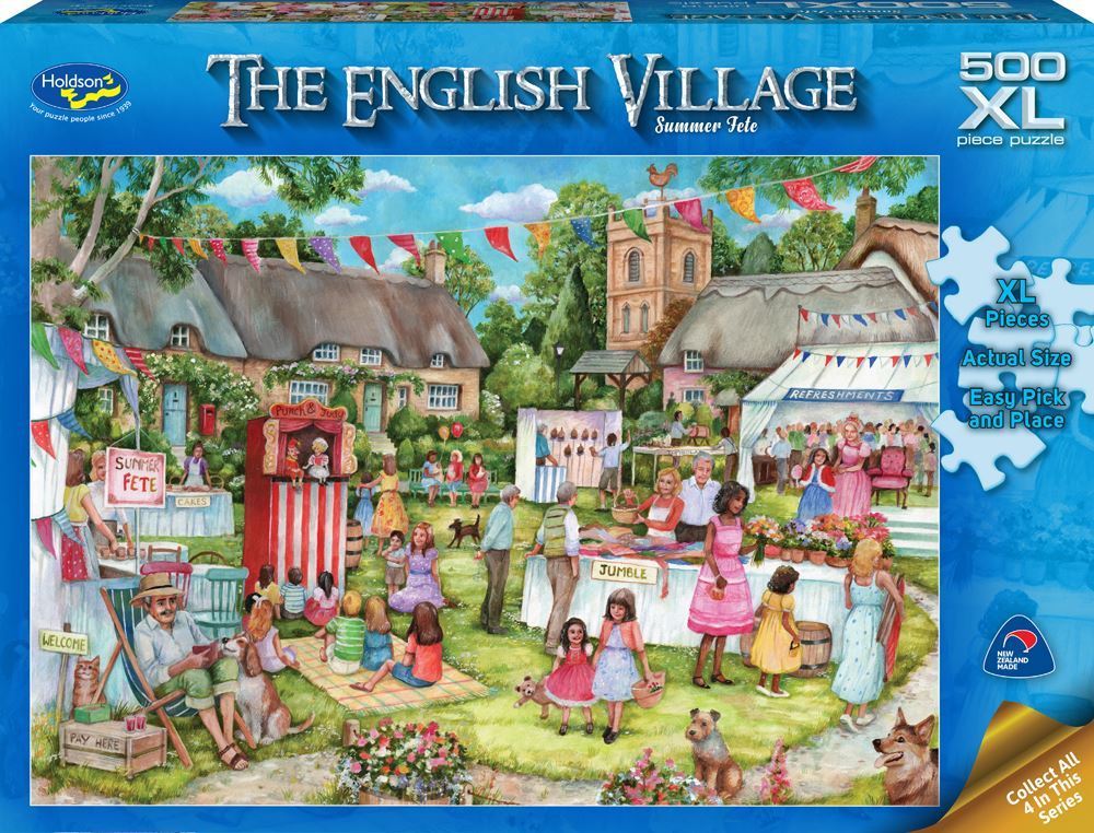 Holdson XL: 500 Piece Puzzle - The English Village S2 (Summer Fete) image