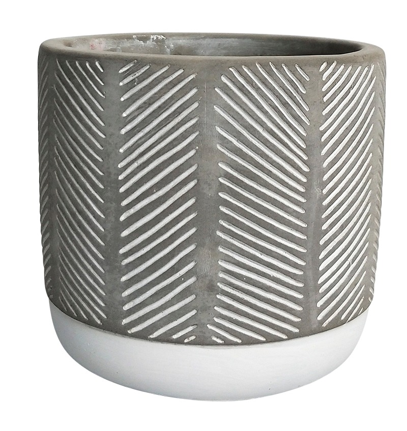 Diagonal Striped Two Tone Pot image