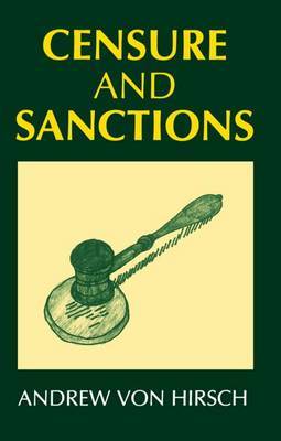 Censure and Sanctions by Andrew Von Hirsch image
