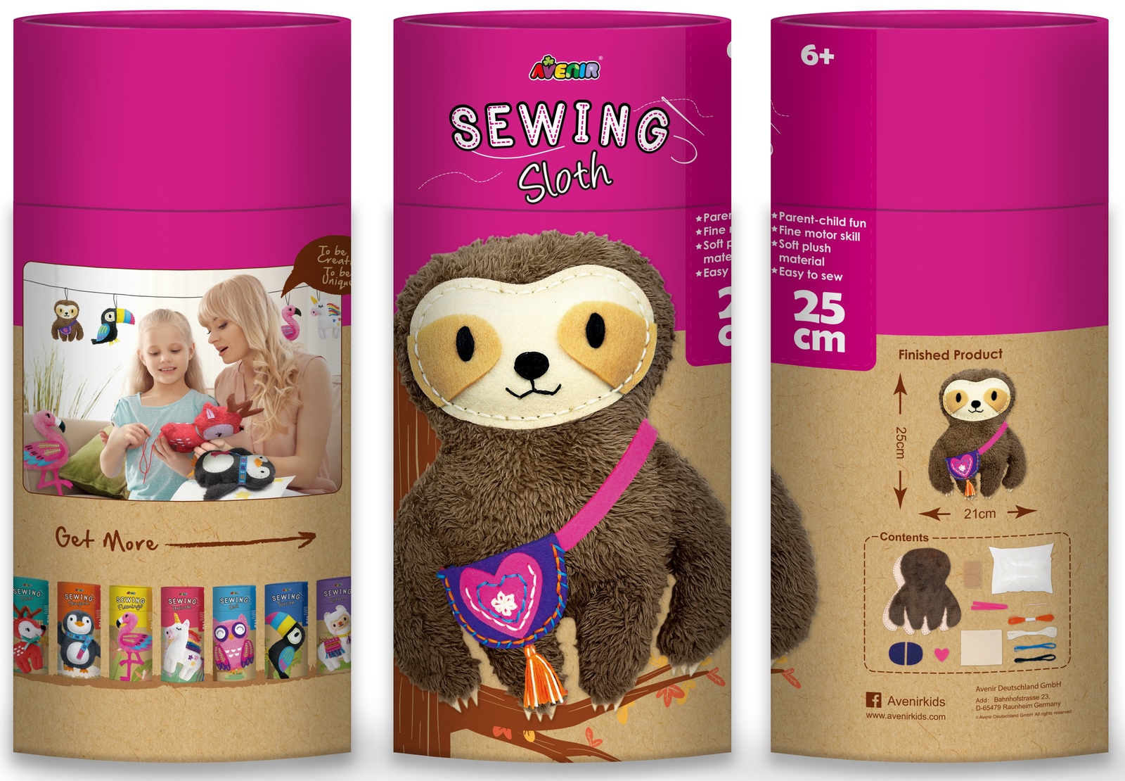 Buy Avenir: Sewing Doll Kit - Sloth at Mighty Ape Australia